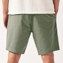 Load image into Gallery viewer, Sage Green Straight Fit Stretch Chinos Shorts