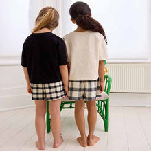 Load image into Gallery viewer, Black/White Woven Check Pyjamas 2 Pack