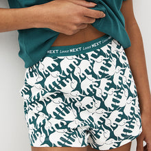Load image into Gallery viewer, Teal Blue Elephant Cotton Short Sleeve Pyjamas