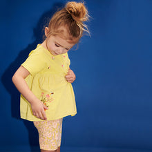 Load image into Gallery viewer, Lime Green Short Sleeve Embroidered Blouse and Cycle Shorts Set