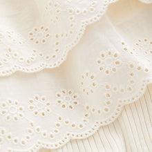 Load image into Gallery viewer, Ecru White Yellow Broderie Top and Cycle Short Set