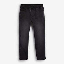 Load image into Gallery viewer, Rib Waist Black Regular Fit Jersey Jeans (3-12yrs)