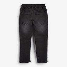 Load image into Gallery viewer, Rib Waist Black Regular Fit Jersey Jeans (3-12yrs)