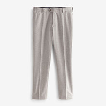 Load image into Gallery viewer, Taupe Slim Fit Wool Blend Donegal Suit: Trousers