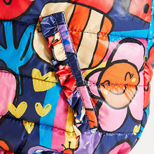 Load image into Gallery viewer, Navy Blue Character Shower Resistant Printed Padded Coat (3mths-6yrs)