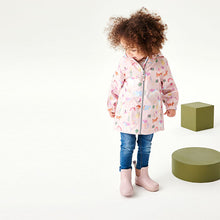 Load image into Gallery viewer, Pink Unicorn Shower Resistant Printed Cagoule Jacket (3mths-6yrs)