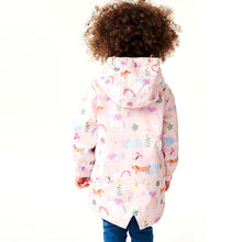 Load image into Gallery viewer, Pink Unicorn Shower Resistant Printed Cagoule Jacket (3mths-6yrs)