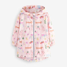 Load image into Gallery viewer, Pink Unicorn Shower Resistant Printed Cagoule Jacket (3mths-6yrs)