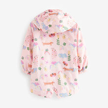Load image into Gallery viewer, Pink Unicorn Shower Resistant Printed Cagoule Jacket (3mths-6yrs)