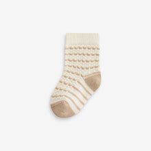 Load image into Gallery viewer, Blue/Brown Socks Baby 5 Pack (0mths-2yrs)