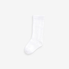 Load image into Gallery viewer, Blue Baby Knee Length Socks 3 Pack (0mths-2yrs)