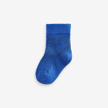 Load image into Gallery viewer, Blue Baby Socks 5 Pack (0mths-2yrs)