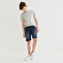 Load image into Gallery viewer, Dark Blue Jersey Denim Shorts (3-12yrs)