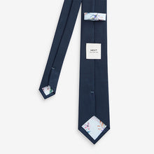 Load image into Gallery viewer, Navy Blue Floral Silk Tie And Pocket Square Set