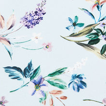 Load image into Gallery viewer, Navy Blue Floral Silk Tie And Pocket Square Set