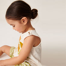 Load image into Gallery viewer, Cream Floral Frill Vest And Shorts Set (6mths-6yrs)