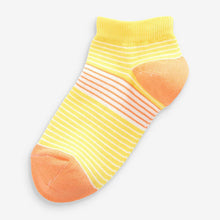 Load image into Gallery viewer, Multi 5 Pack Cotton Rich Bright Stripe Trainer Socks (Older Girls)
