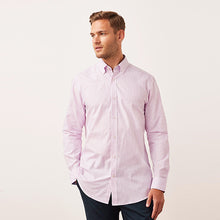 Load image into Gallery viewer, Pink Bengal Stripe Easy Iron Button Down Oxford Shirt