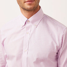 Load image into Gallery viewer, Pink Bengal Stripe Easy Iron Button Down Oxford Shirt