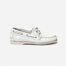 Load image into Gallery viewer, Women's Boat Shoes White Leather