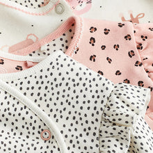 Load image into Gallery viewer, Pink Mono Baby Character Sleepsuits 3 Pack (0-18mths)