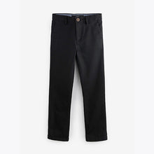 Load image into Gallery viewer, Black Regular Fit Stretch Chino Trousers (3-12yrs)