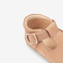 Load image into Gallery viewer, Tan Brown T-Bar Baby Shoes (0-18mths)