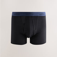 Load image into Gallery viewer, Black Blue/Grey Waistband Signature Trunk Boxers