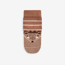 Load image into Gallery viewer, Multi Animal Baby Socks 5 Pack (0mths-2yrs)