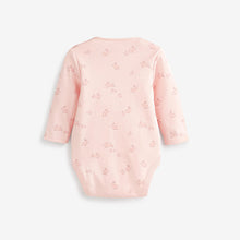 Load image into Gallery viewer, Pink/White Bunny 4 Pack Baby Long Sleeve Bodysuits (0mth-18mths)