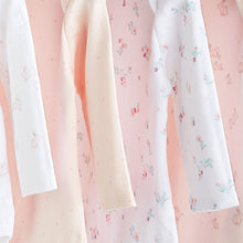 Load image into Gallery viewer, Pink/White Bunny 4 Pack Baby Long Sleeve Bodysuits (0mth-18mths)