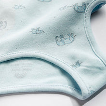 Load image into Gallery viewer, Blue/White Elephant 4 Pack Vest Baby Bodysuits (0-18mths)