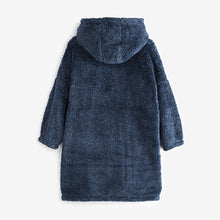 Load image into Gallery viewer, Navy Soft Touch Fleece Hooded Blanket (3-13yrs)
