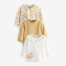 Load image into Gallery viewer, Ochre Yellow Baby Long Sleeve T-Shirts 3 Pack