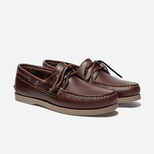 Load image into Gallery viewer, Men's Boat Shoes Mahogany Leather