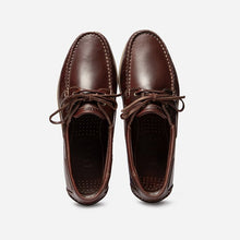 Load image into Gallery viewer, Men's Boat Shoes Mahogany Leather