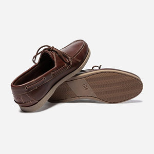Men's Boat Shoes Mahogany Leather