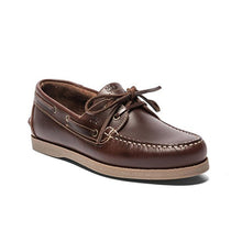Load image into Gallery viewer, Men's Boat Shoes Mahogany Leather