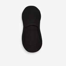 Load image into Gallery viewer, Black Cushion Sole Invisible Trainer Socks 4 Pack