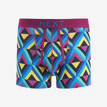 Load image into Gallery viewer, Blue Diamond Geo A-Front Boxers 4 Pack