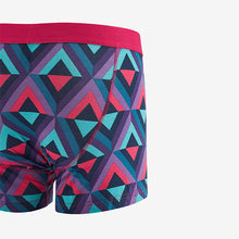 Load image into Gallery viewer, Blue Diamond Geo A-Front Boxers 4 Pack