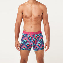 Load image into Gallery viewer, Blue Diamond Geo A-Front Boxers 4 Pack