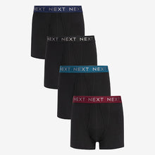 Load image into Gallery viewer, Black Signature Textured Waistband Modal 4 Pack A-Front Boxers