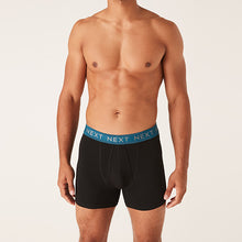 Load image into Gallery viewer, Black Signature Textured Waistband Modal 4 Pack A-Front Boxers