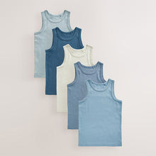 Load image into Gallery viewer, Tonal Blue Vests 5 Pack