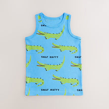 Load image into Gallery viewer, Bright Animal Print 100% Cotton Vests 5 Pack (1.5-8yrs)