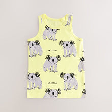 Load image into Gallery viewer, Bright Animal Print 100% Cotton Vests 5 Pack (1.5-8yrs)