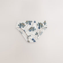 Load image into Gallery viewer, Blue Dinosaur 100% Cotton Printed Briefs 5 Pack