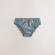 Load image into Gallery viewer, Blue Dinosaur 100% Cotton Printed Briefs 5 Pack
