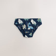 Load image into Gallery viewer, Blue Dinosaur 100% Cotton Printed Briefs 5 Pack